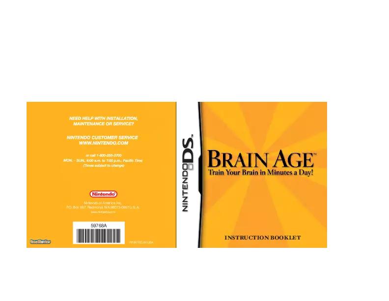manual for Brain Age - Train Your Brain in Minutes a Day! (v01)